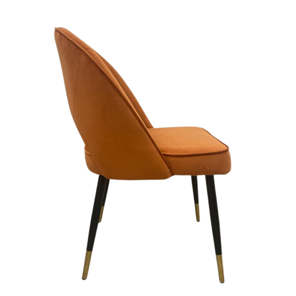 Bjorn Dining Chair in Rust Velvet