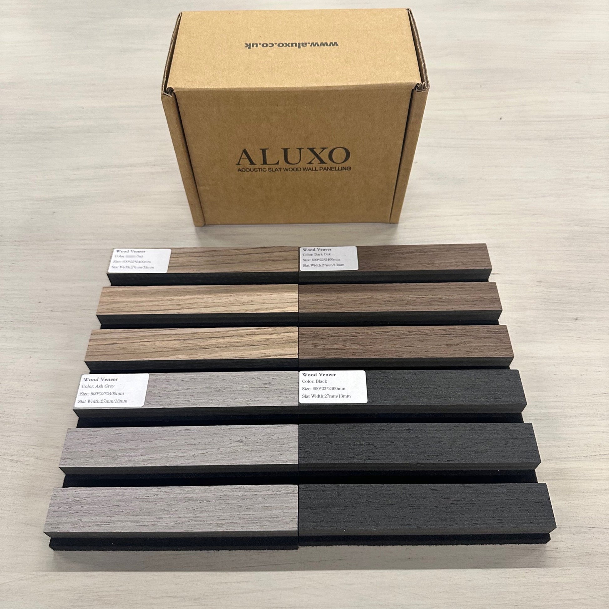 Acoustic Square Wall Panels 60 x 60cm (SET of 4) - Walnut