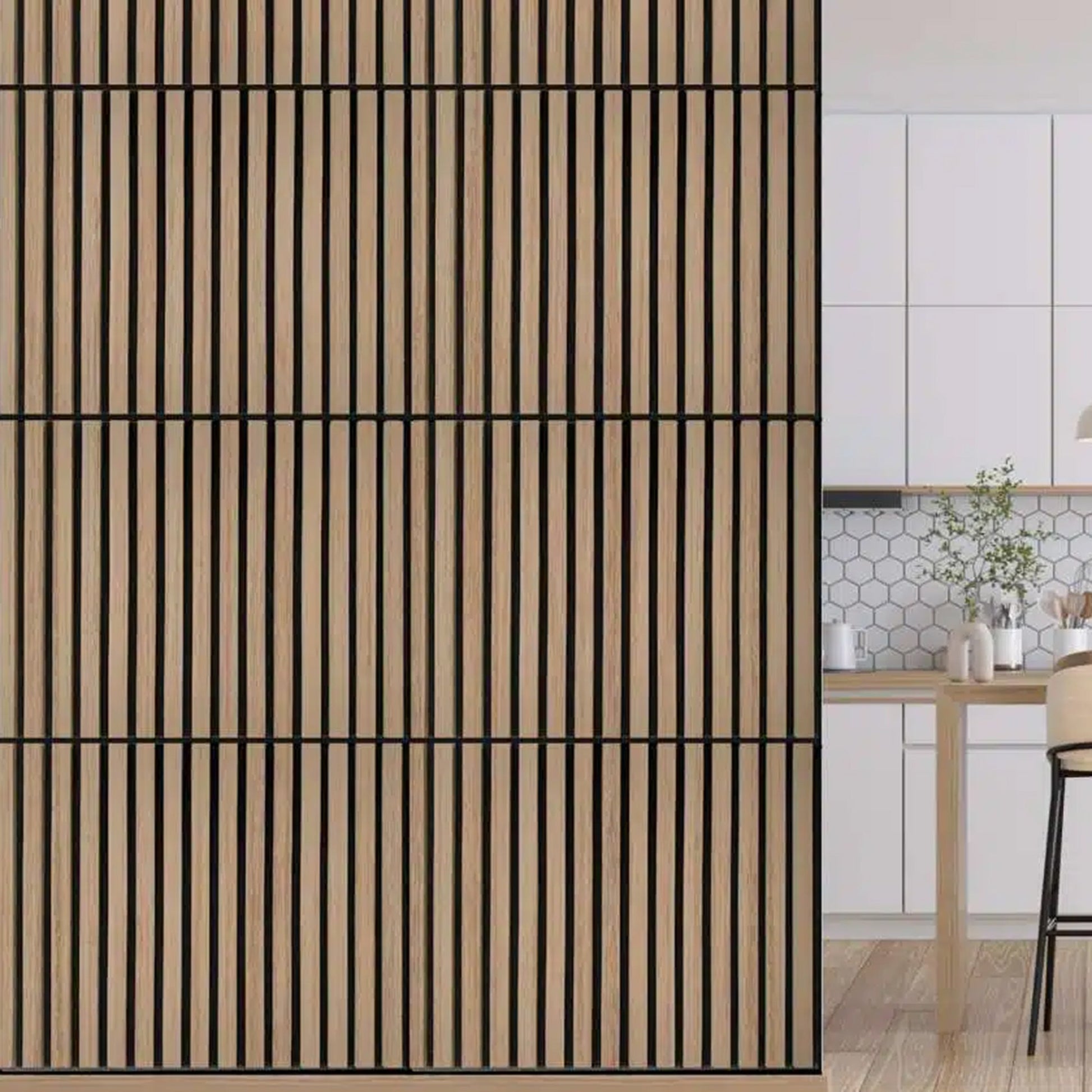 Acoustic Square Wall Panels 60 x 60cm (SET of 4) - Natural Oak