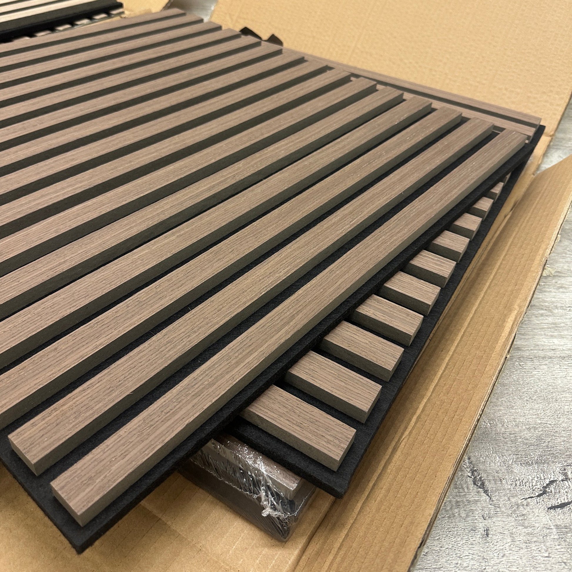 Acoustic Square Wall Panels 60 x 60cm (SET of 4) - Walnut