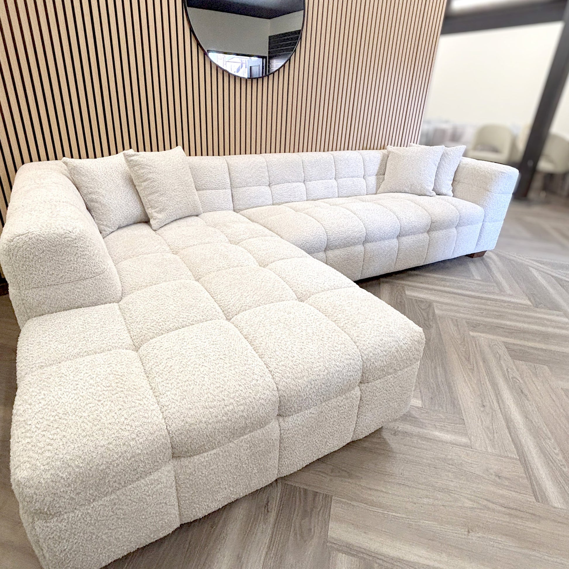 Deluxe Acoustic Slatted Wall Panels 240 x 60cm - Light Oak