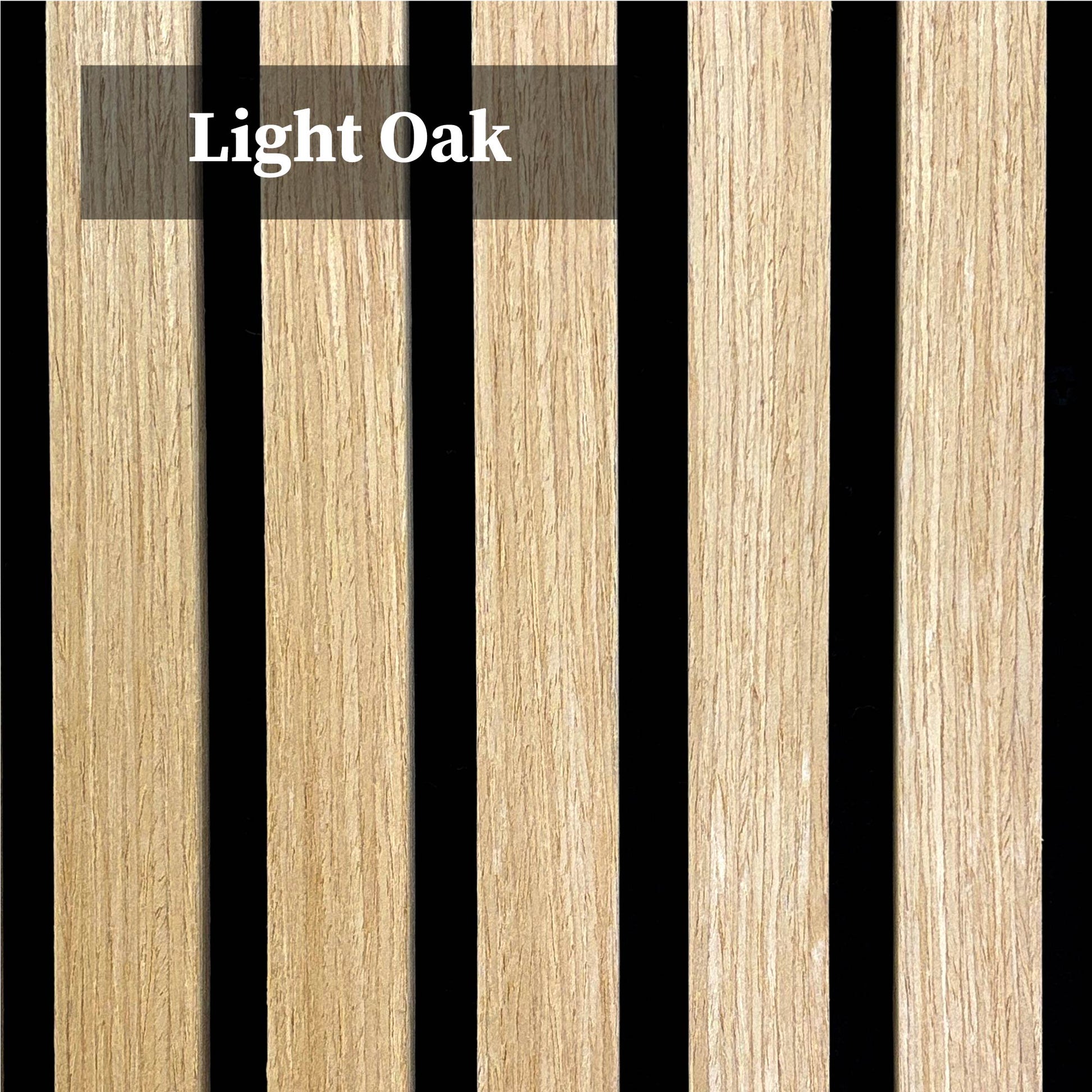 Deluxe Acoustic Slatted Wall Panels 240 x 60cm - Light Oak