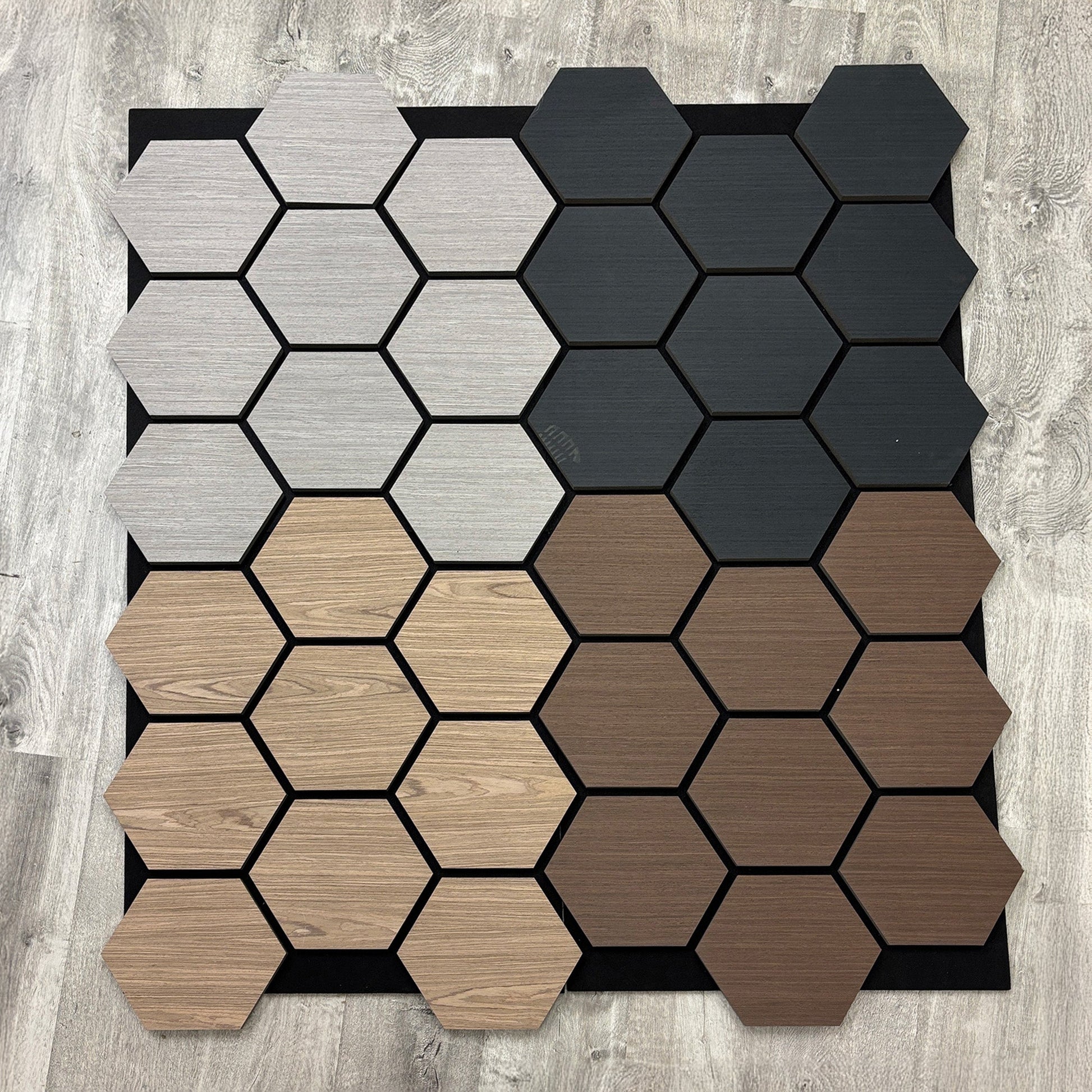Acoustic Hexagon Wall Panel 70 x 60cm - Ash Grey