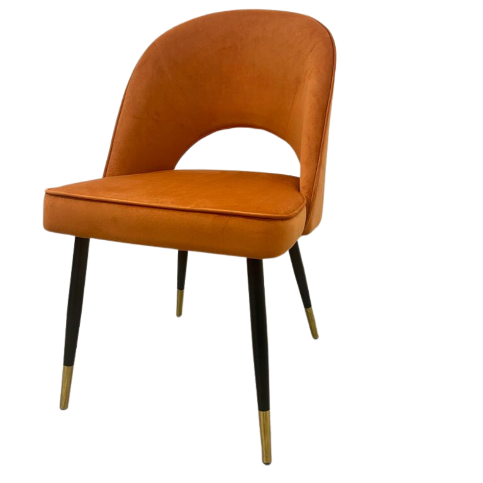 Bjorn Dining Chair in Rust Velvet