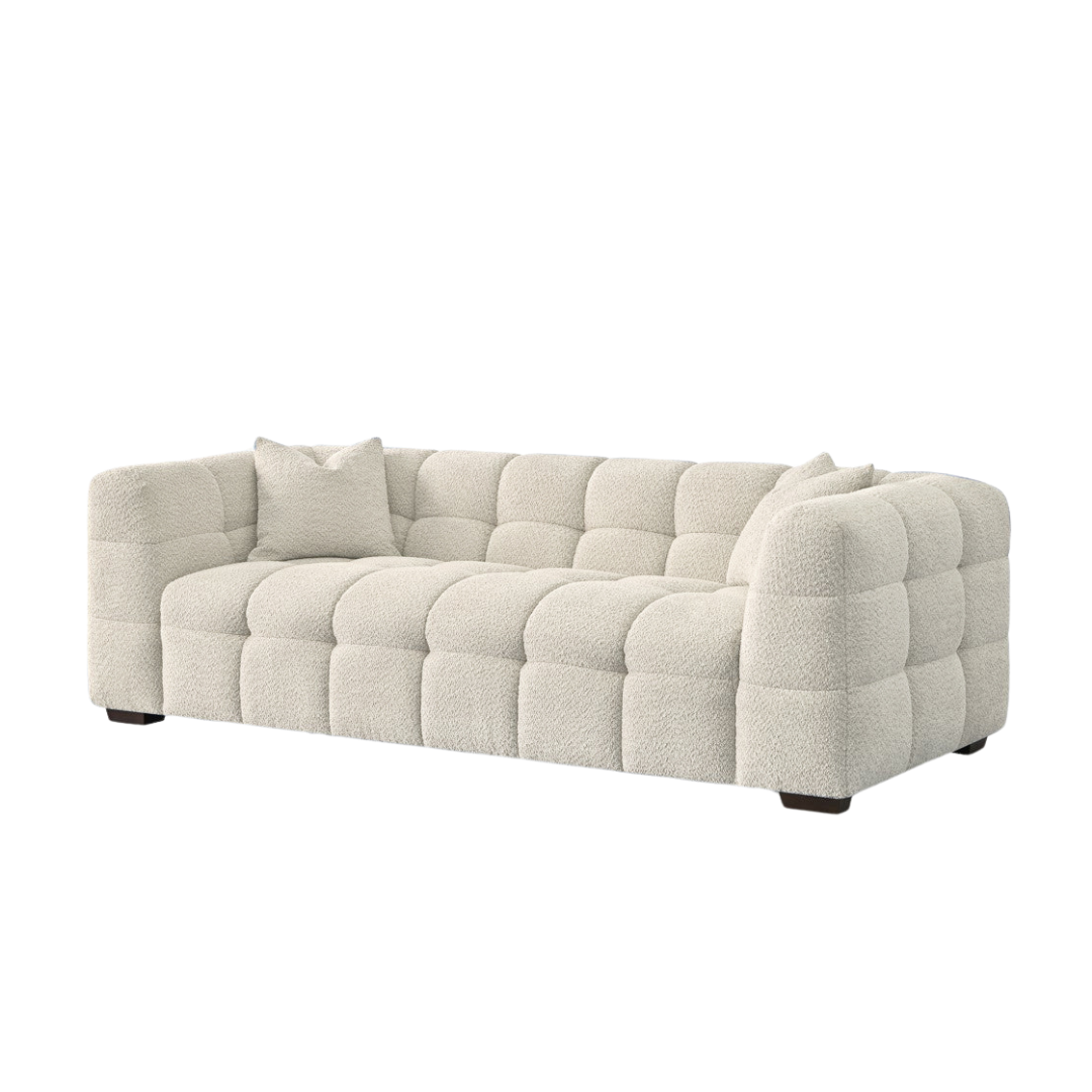 Tribeca Sofa Range in Oatmeal Boucle Fabric