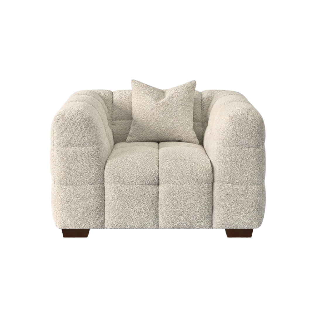 Tribeca Sofa Range in Oatmeal Boucle Fabric