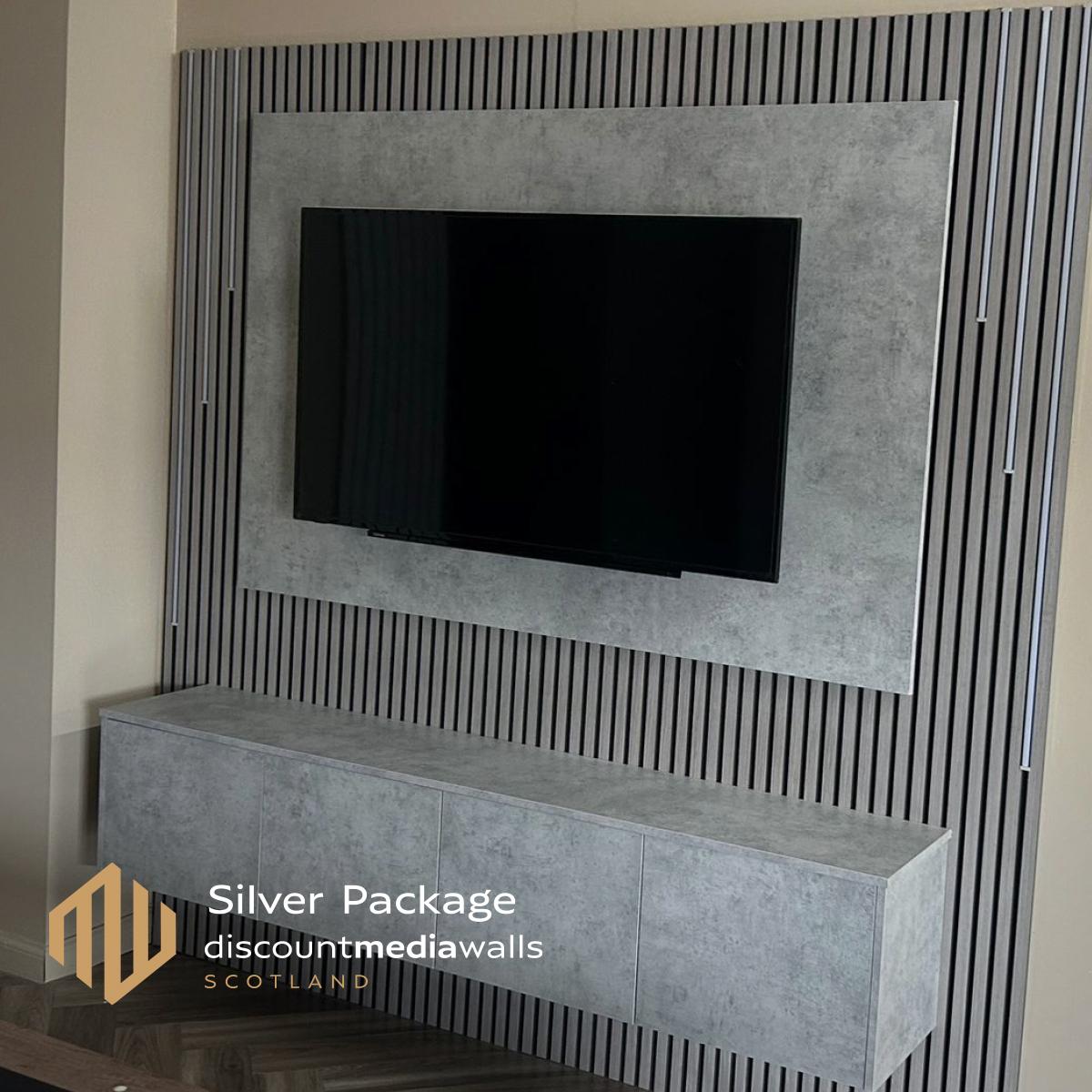 Silver Media Wall Package