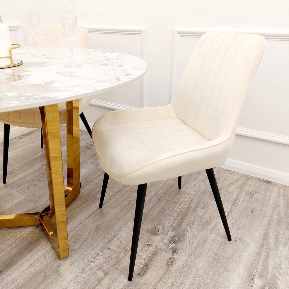 4 x Dido Dining Chairs in Cream