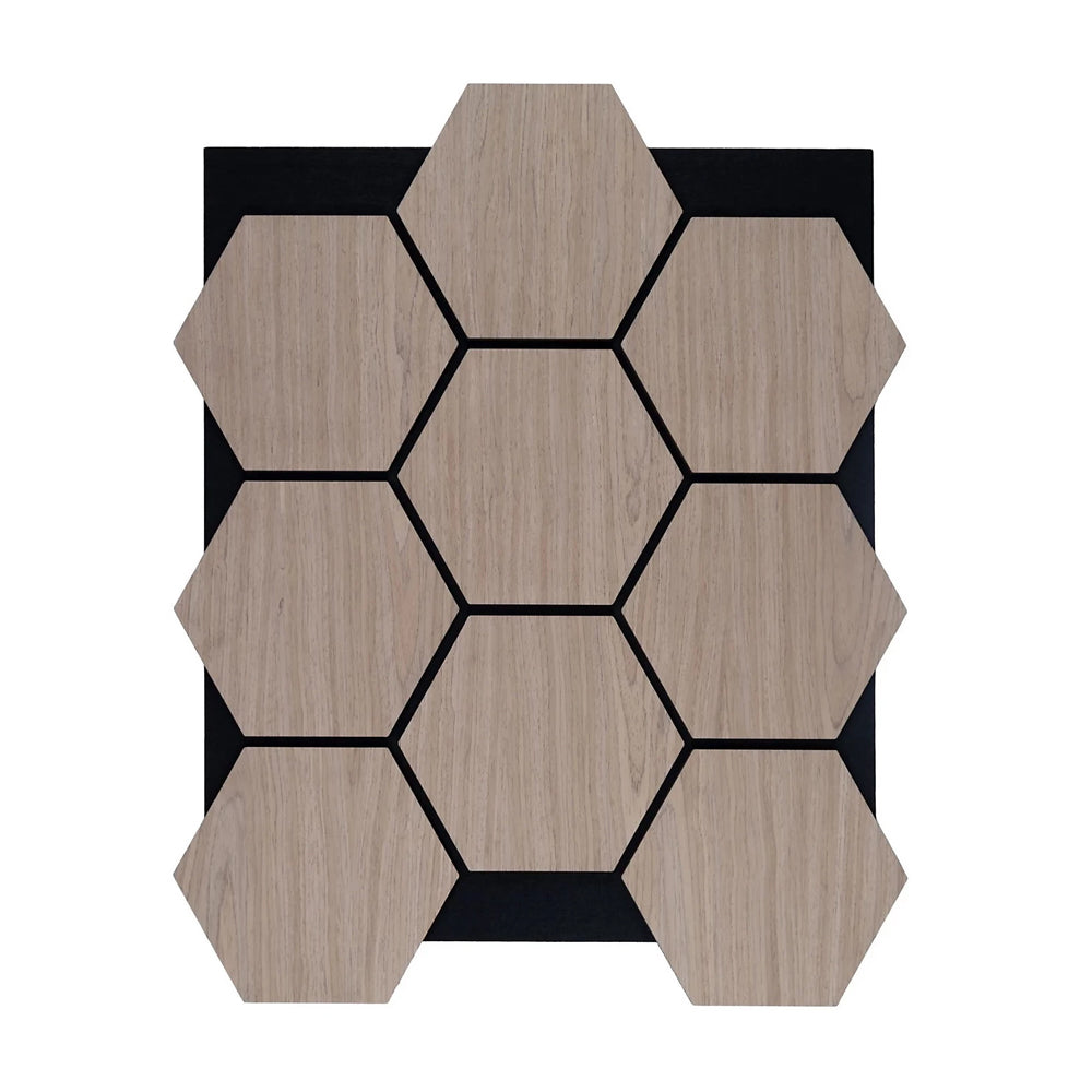 Acoustic Hexagon Wall Panel 70 x 60cm - Natural Oak
