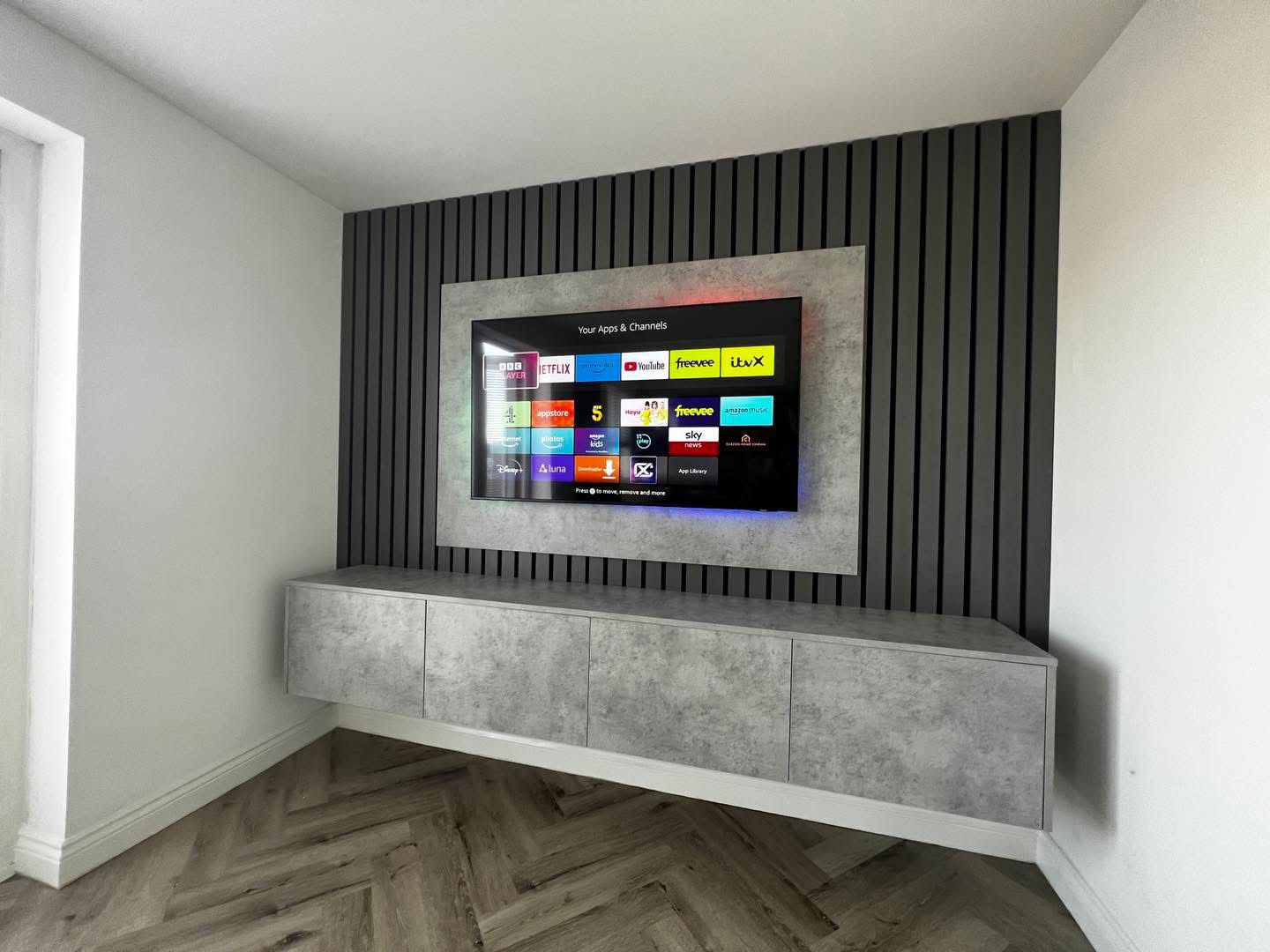 Silver Media Wall Package