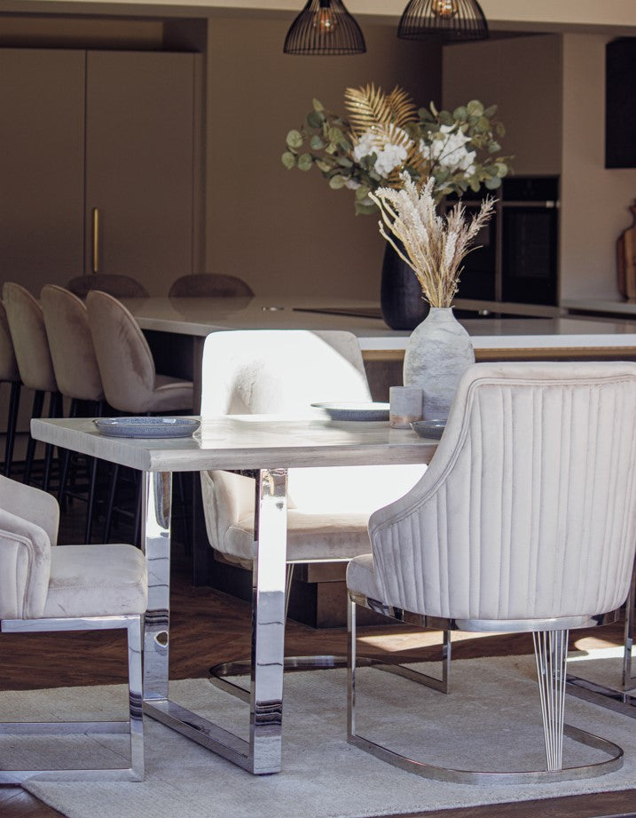 Ivar 180cm Dining Table with Chrome Legs