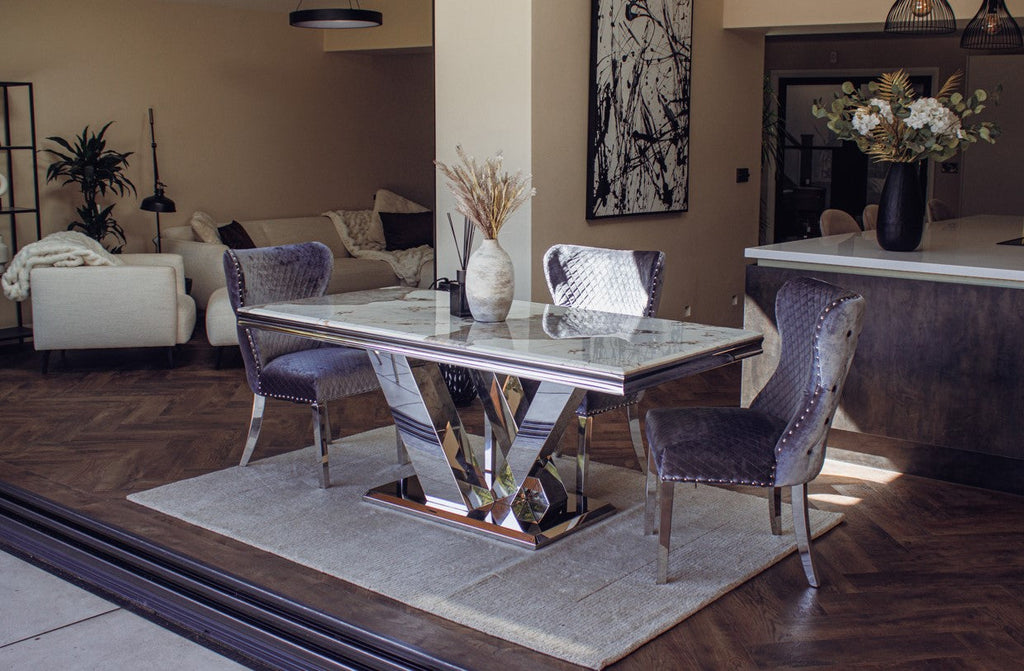 Valeria 180cm Marble Top Dining Table