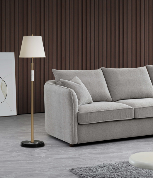 Rubin Corner Chaise Sofa in Pebble Boucle