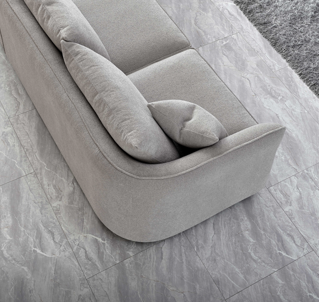 Rubin Corner Chaise Sofa in Pebble Boucle