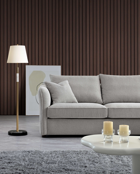 Rubin Corner Chaise Sofa in Pebble Boucle