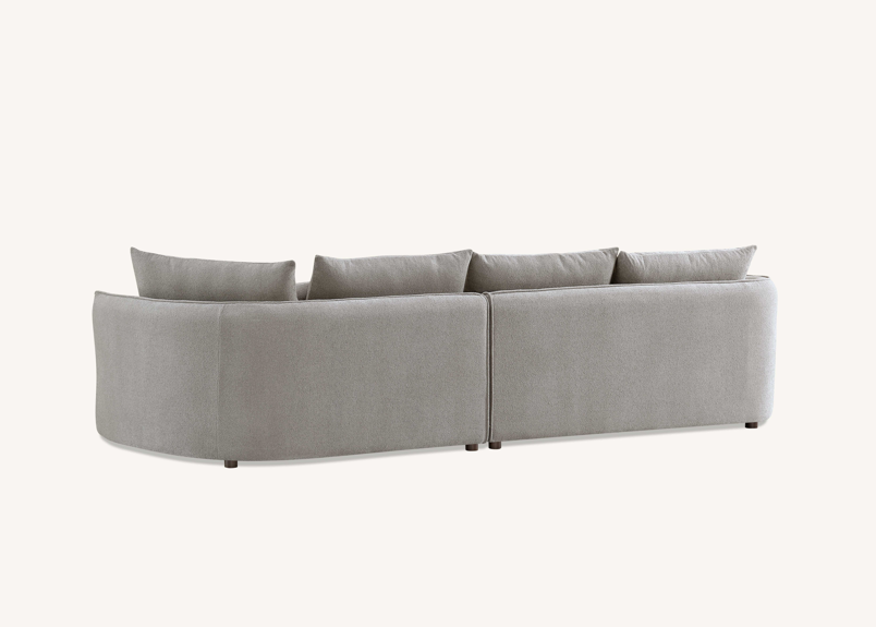 Rubin Corner Chaise Sofa in Pebble Boucle