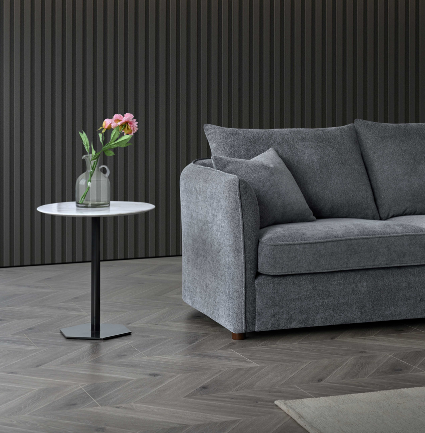 Rubin Corner Chaise Sofa in Charcoal Boucle