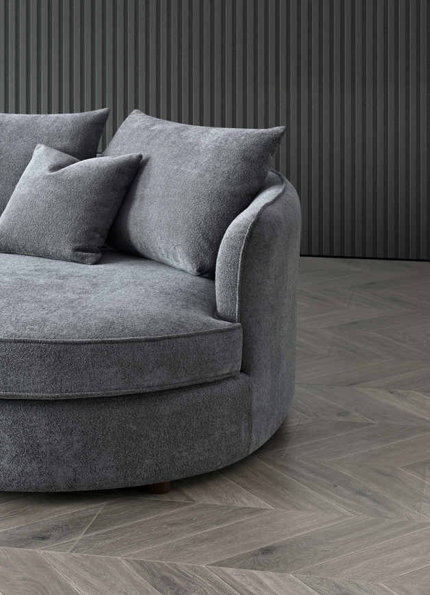 Rubin Corner Chaise Sofa in Charcoal Boucle