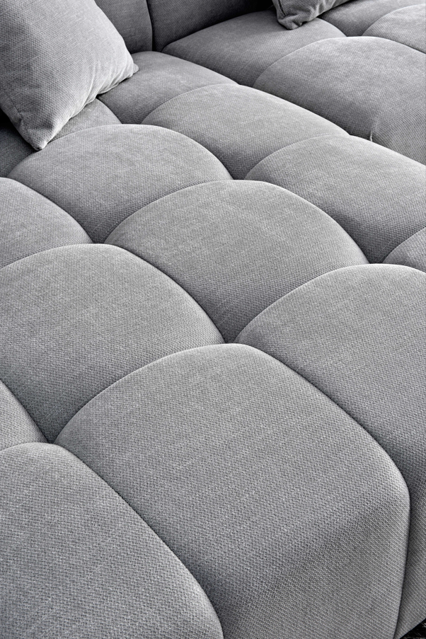 Leonard Left Hand Corner Sofa Group in Cloudy Grey Boucle