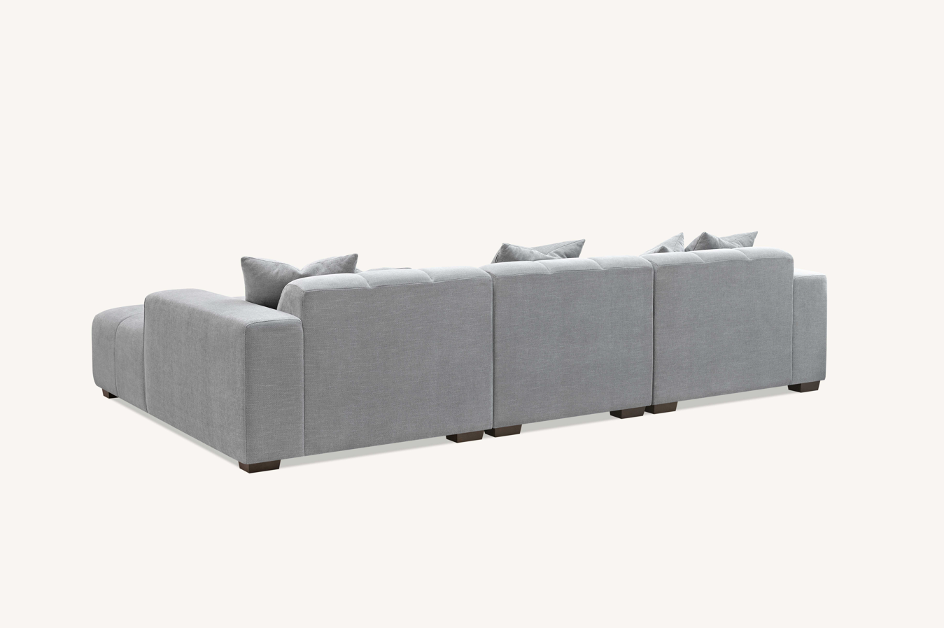 Leonard Right Hand Corner Sofa Group in Cloudy Grey Boucle