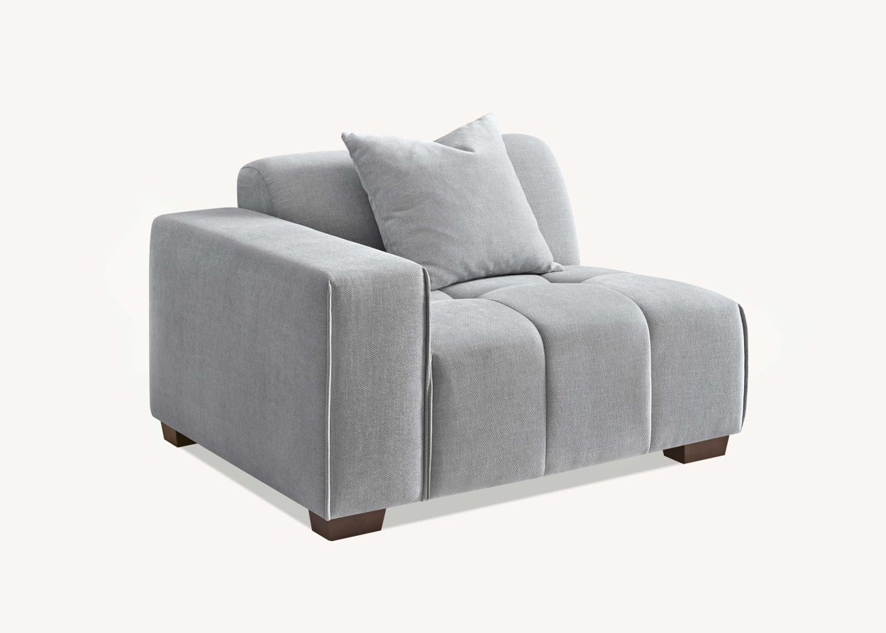 Leonard Right Hand Corner Sofa Group in Cloudy Grey Boucle