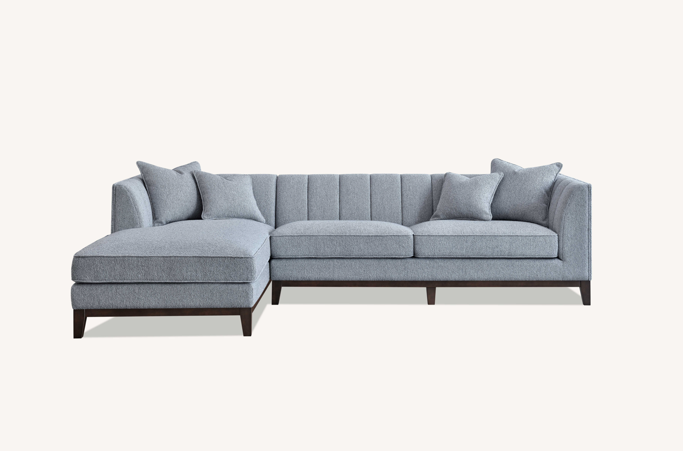 Cooper Left Hand Corner Sofa Group in Dolphin Boucle