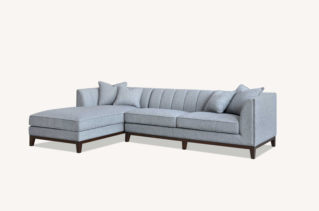 Cooper Left Hand Corner Sofa Group in Dolphin Boucle