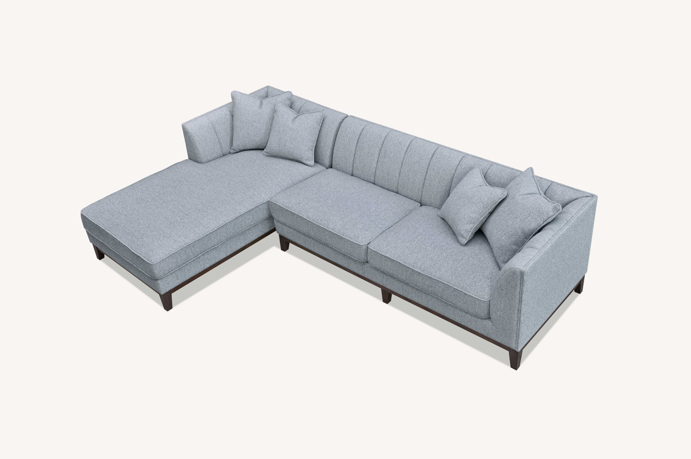 Cooper Left Hand Corner Sofa Group in Dolphin Boucle
