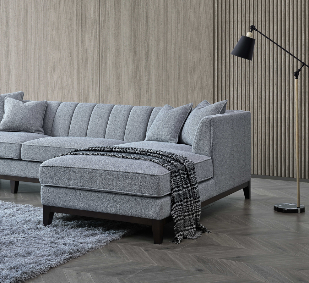 Cooper Right Hand Corner Sofa Group in Dolphin Boucle