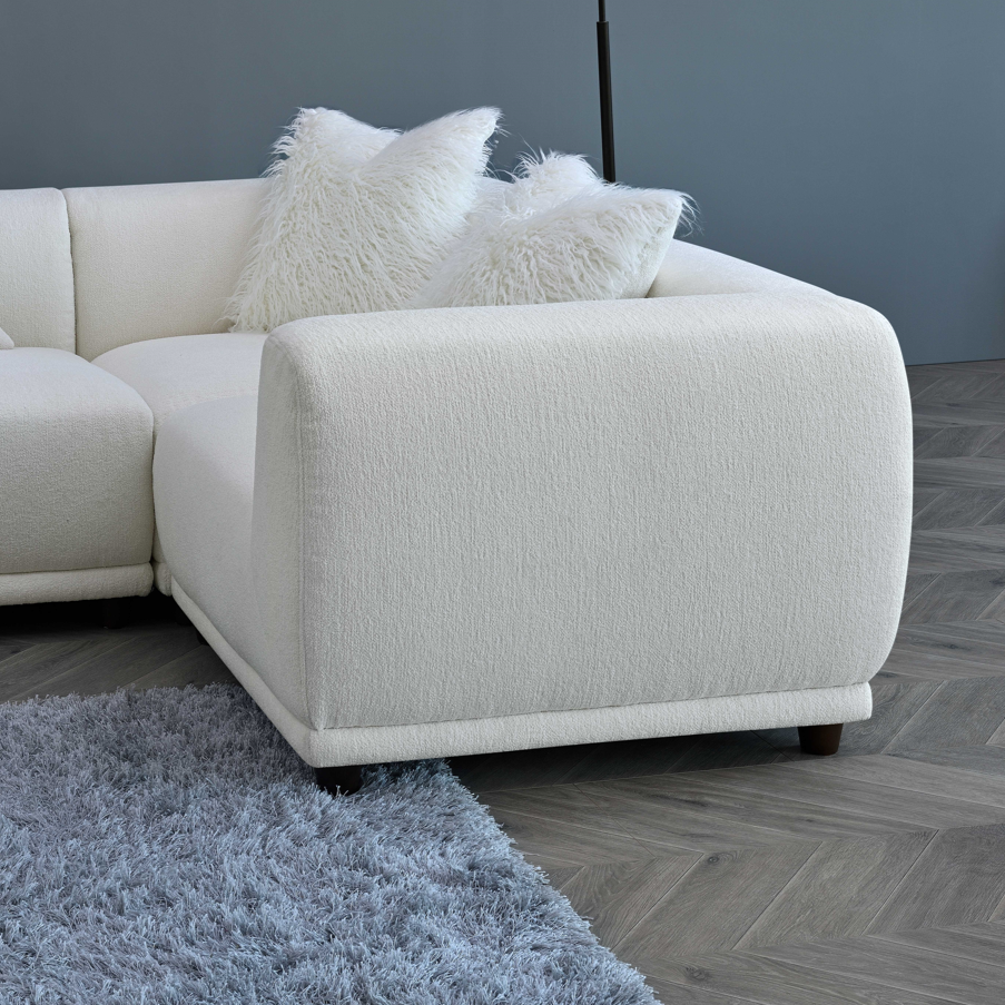 Lottie Modular Corner Sofa Group in Polar Boucle