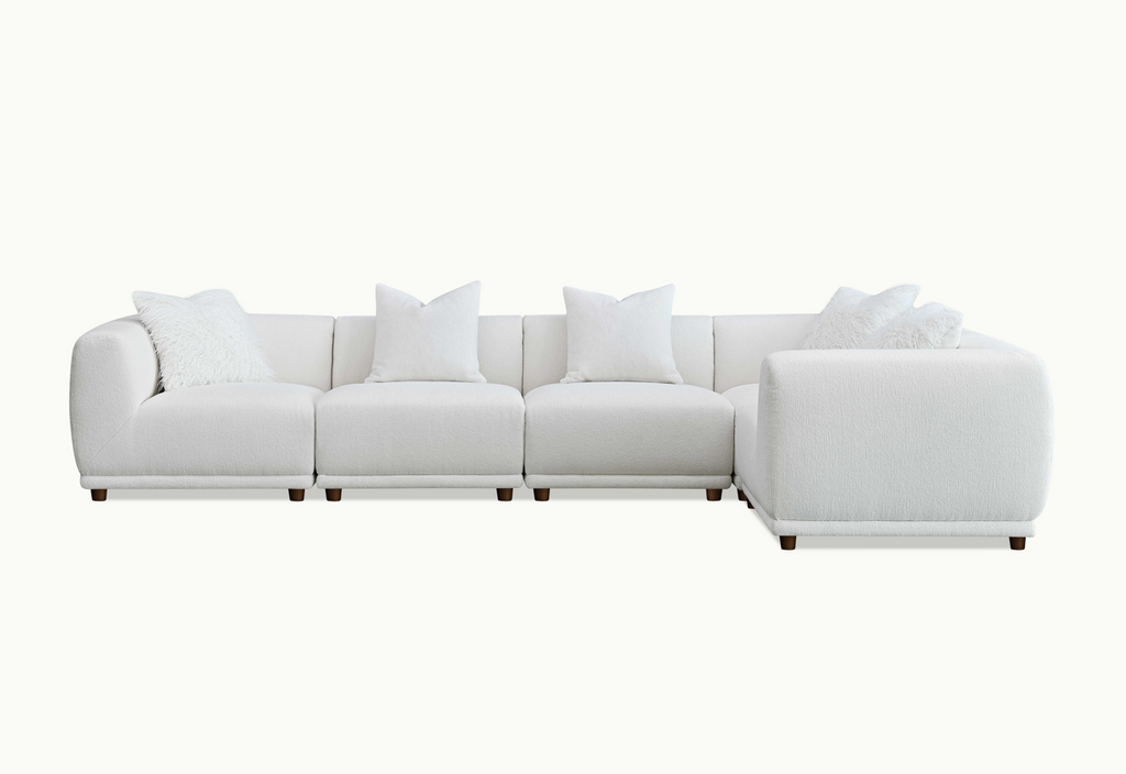 Lottie Modular Corner Sofa Group in Polar Boucle