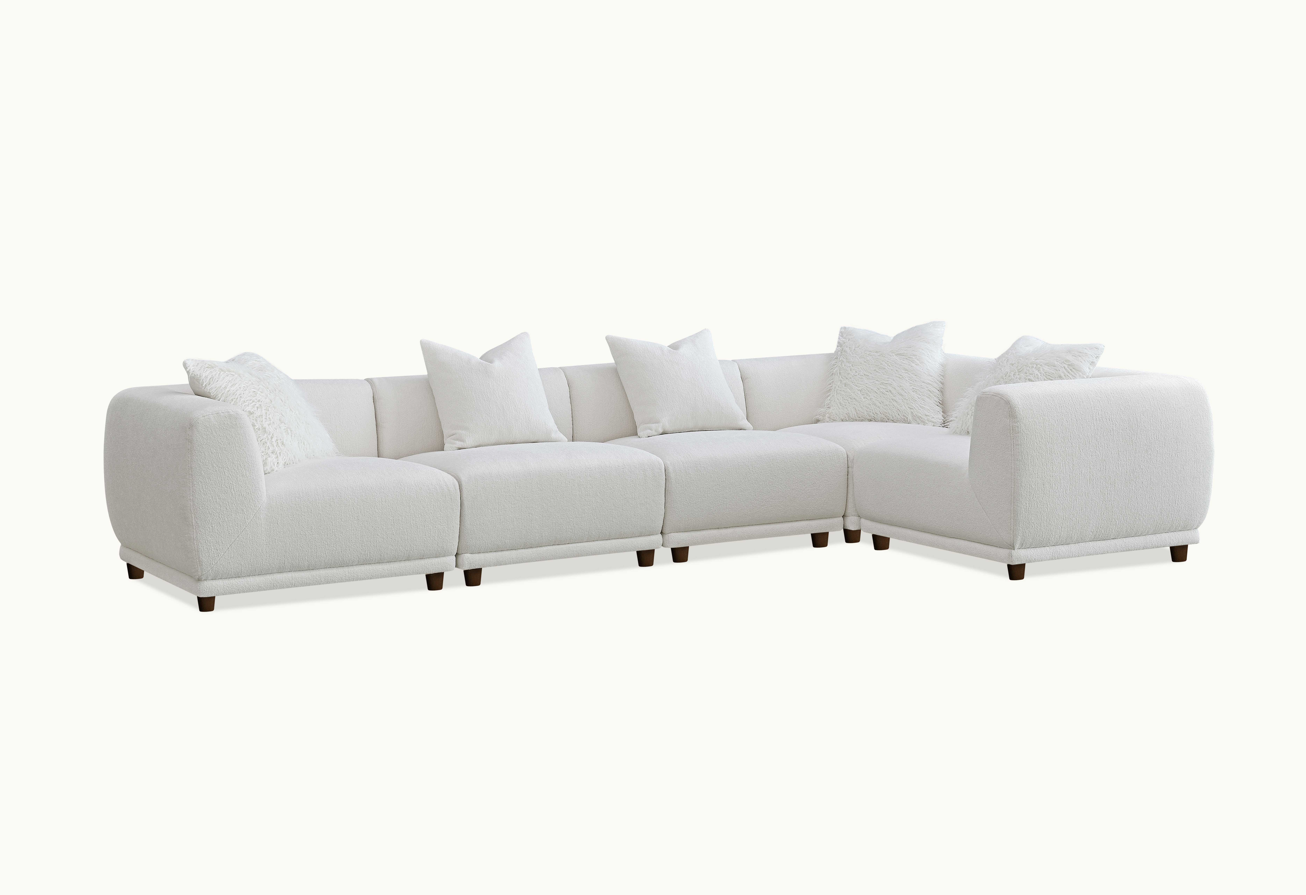 Lottie Modular Corner Sofa Group in Polar Boucle