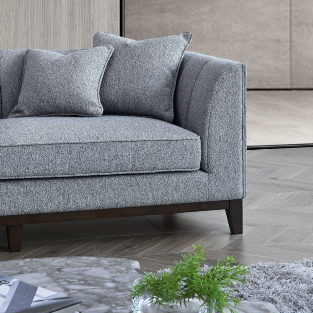Cooper Left Hand Corner Sofa Group in Dolphin Boucle