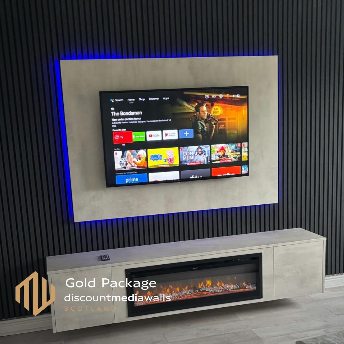 Gold Media Wall Package