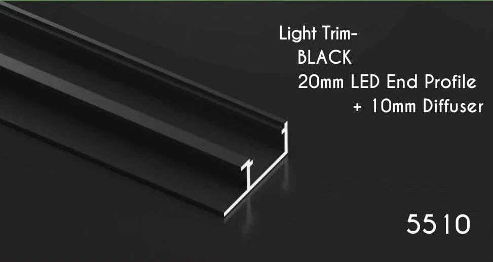 LED Light Trim - 20mm End Profile & 10mm Diffuser