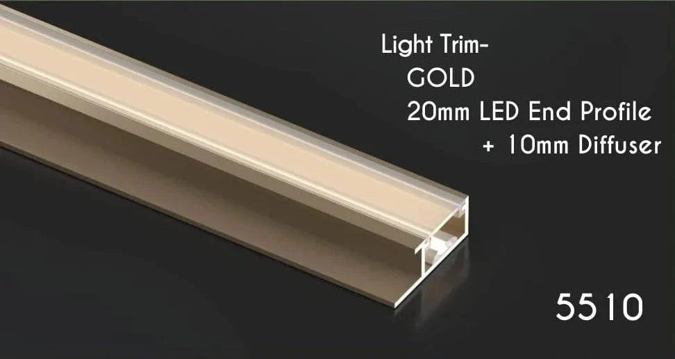 LED Light Trim - 20mm End Profile & 10mm Diffuser