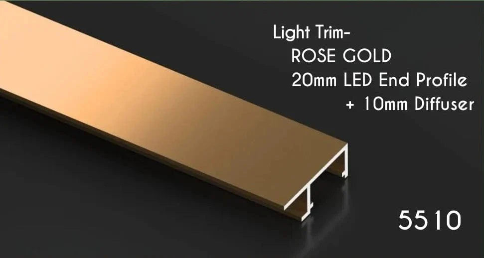 LED Light Trim - 20mm End Profile & 10mm Diffuser