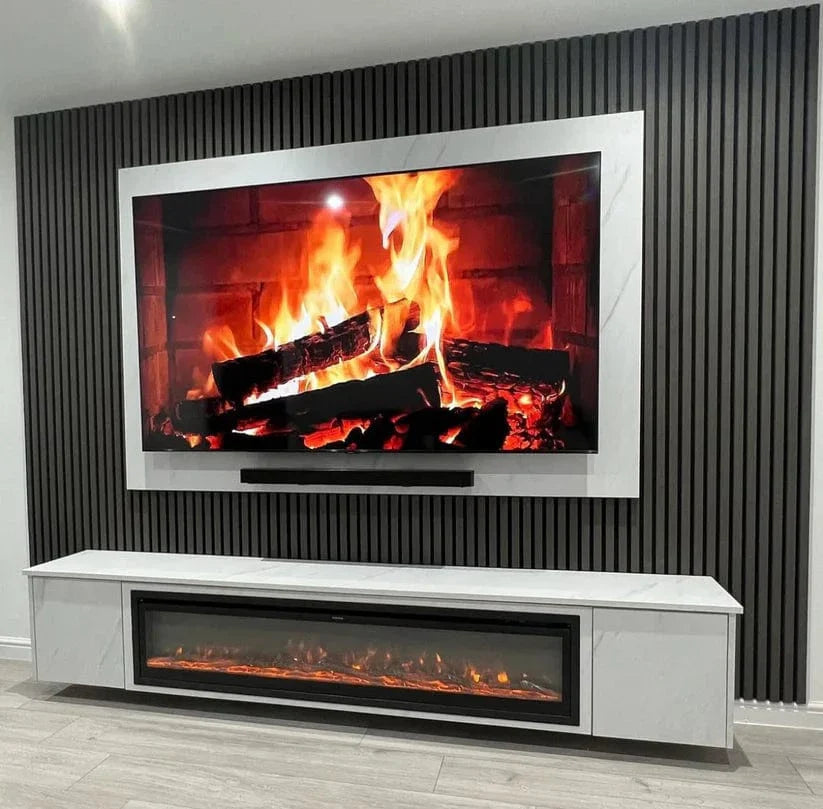 Floating Wall Unit with 60" Electric Fire - 2.4m Width
