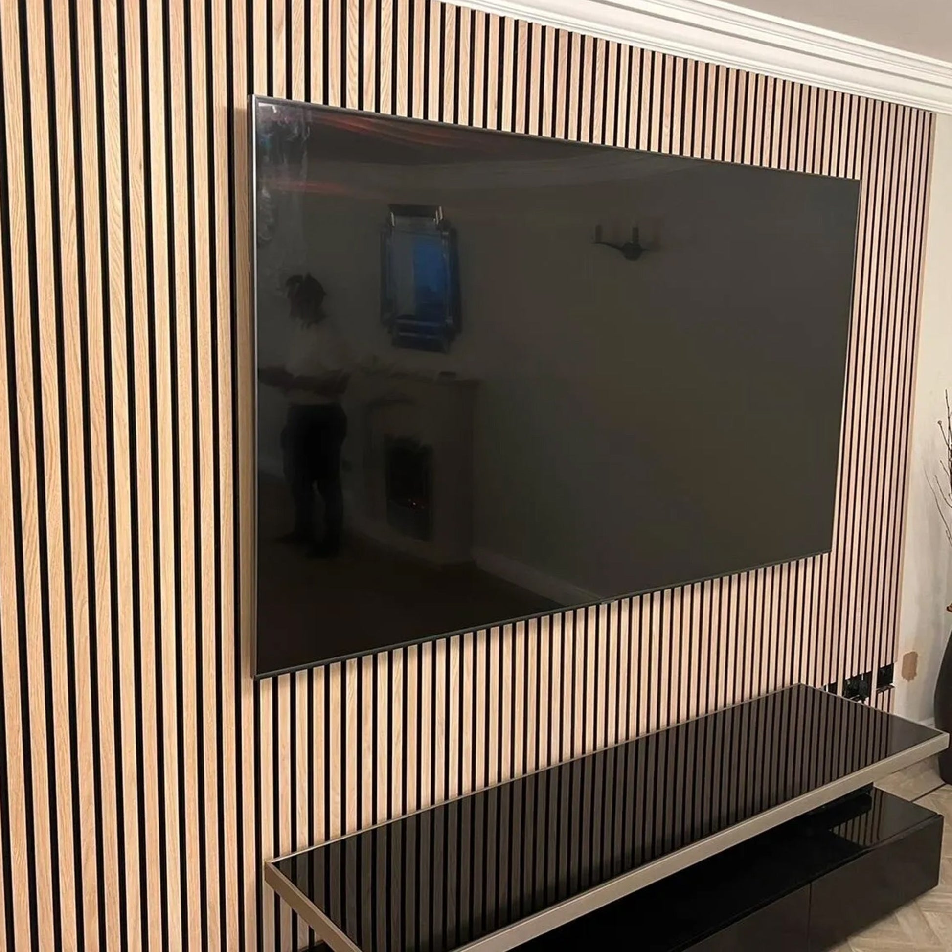 Deluxe Acoustic Slatted Wall Panels 240 x 60cm - Light Oak