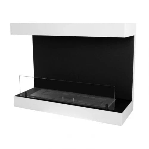 Dakota White 3-sided Wall Biofireplace - 80cm