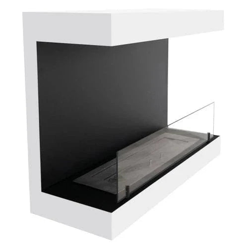 Dakota White 3-sided Wall Biofireplace - 80cm