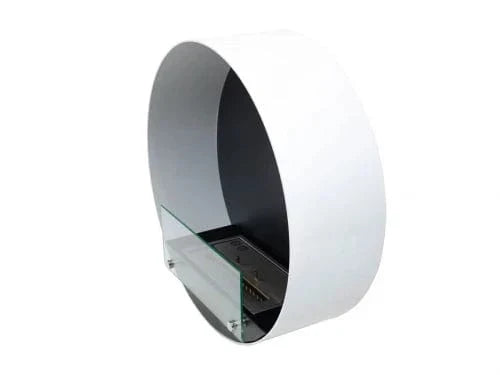 Delaware Round Wall Mounted Biofireplace - White