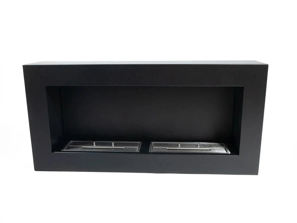 Large Wall Mounted Biofireplace - Black