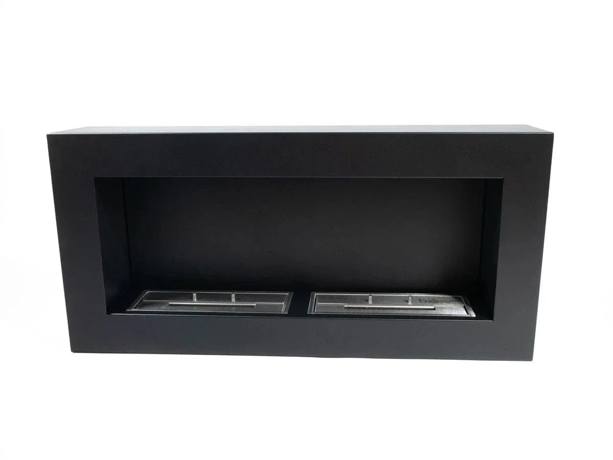 Large Wall Mounted Biofireplace - Black