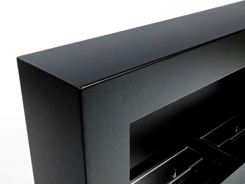Large Wall Mounted Biofireplace - Black