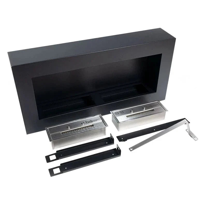 Large Wall Mounted Biofireplace - Black