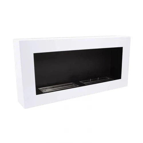 Large Wall Mounted Biofireplace - White