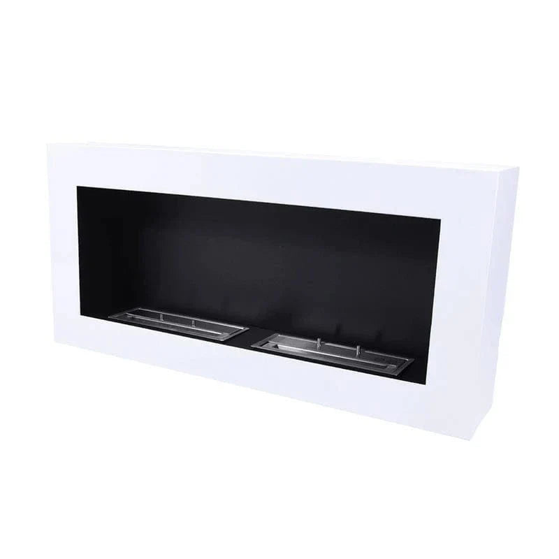 Large Wall Mounted Biofireplace - White