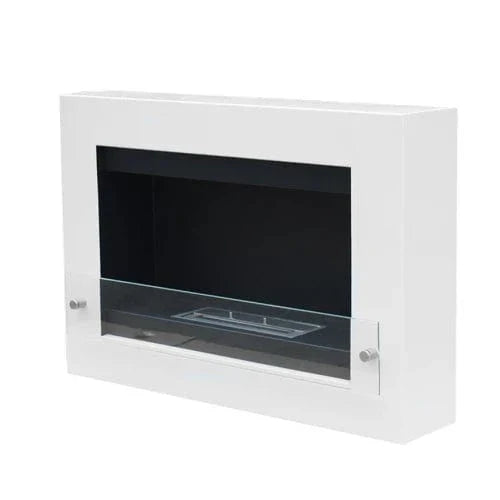 Nebraska Wall Mounted Biofireplace - White
