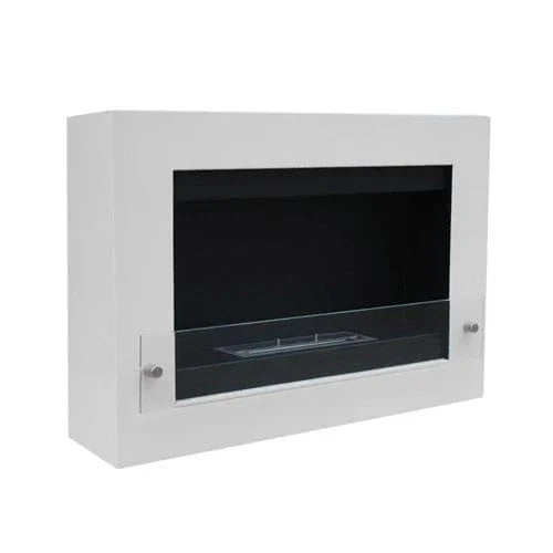 Nebraska Wall Mounted Biofireplace - White